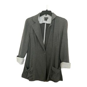 Blazer Gray Fitted size XL 18” pit to pit 24” Long by Wet Seal Juniors